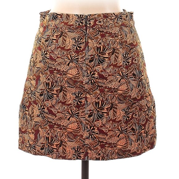 Zara Trafaluc skirt corduroy baroque print - Picture 6 of 6